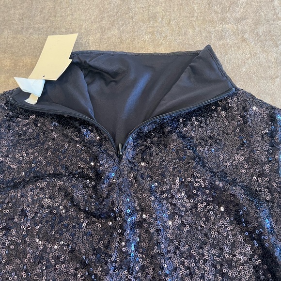 H&M Sequin Navy Blue Top-NWT - Picture 5 of 11